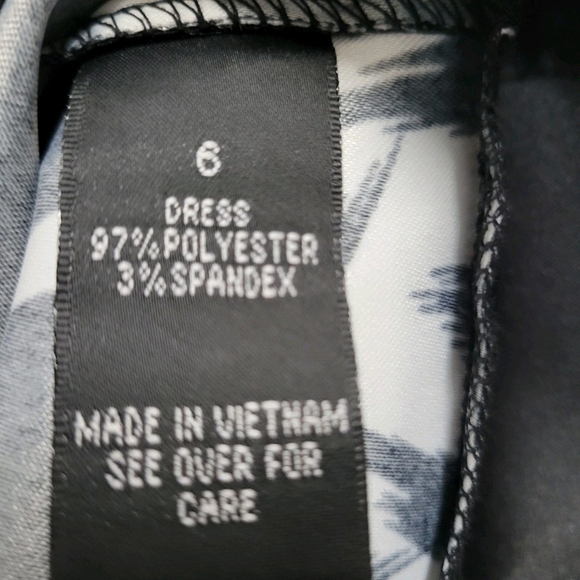 AB Studio Dress Women’s Size 6 Black White Sheath NWT $48 - Picture 4 of 6